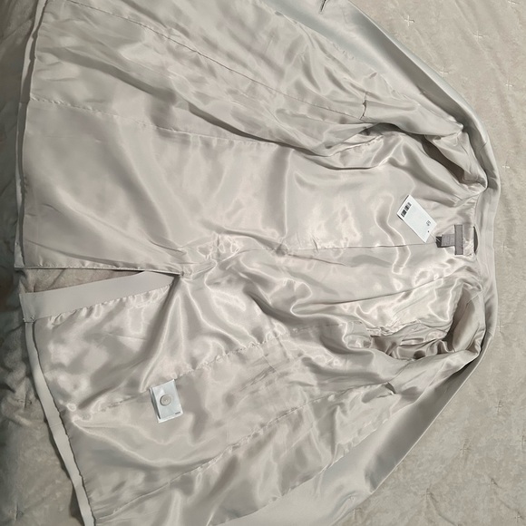 H&M Women's Blazer Ivory Jacket Size US S 4/6. Sleeve Workwear open lined - Picture 9 of 12